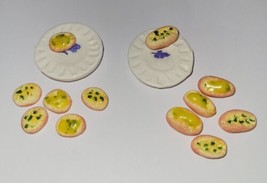 Dollhouse Garlic Cheese Bread Plates Toast Appetizer Doll Food - $9.00