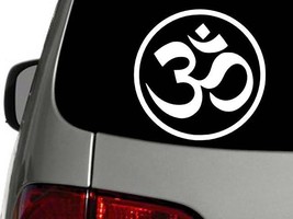 Yoga Buddhist Om Symbol Vinyl Decal Car Wall Laptop Sticker Choose Size Color - £2.20 GBP+