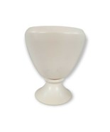 Mid Century Vintage Bone White Ceramic Pottery Pedestal Planter Compote ... - $46.54 CAD