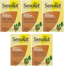 Senokot Extra Strength Natural Vegetable Laxative, 12 Tablets (Value Pack of 5) - £52.23 GBP