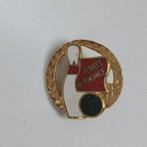 Vintage Perfect Attendace Bowling Lapel Hat Pin - $5.34