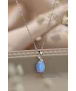 Opal Oval Pendant Chain Necklace - $109.95