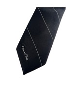Vintage Oscar de la Renta Mens Neck Tie Black White 57&quot; 3&quot; Wide Corpcore... - $25.34 CAD