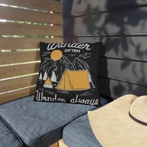 Custom Printed Outdoor Pillows | UV-Resistant | Water-Repellent | "Wander Often, - $31.93+