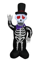 4 Foot Halloween Inflatable Skull Skeleton Ghost Hat Yard Art Outdoor De... - $455.29 MXN