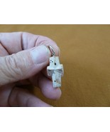 CR501-16 7/8" Fairy Stone Pendant CHRISTIAN CROSS Staurolite Crystal Silver loop - $571.09 MXN