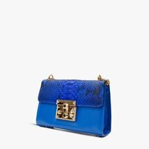 The Toskana Sax Blue Snake Leather Handbag image 3