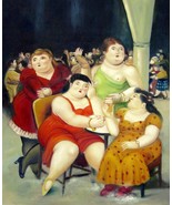 20x24 inches Fernando Botero style  stretched Oil Painting Canvas Art Wa... - £117.99 GBP