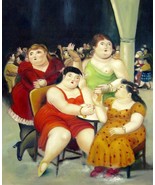 20x24 inches Fernando Botero style  stretched Oil Painting Canvas Art Wall De96D - $150.00