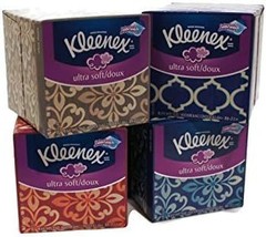 Kleenex Ultra Soft Facial Tissues 85 Count 3-ply,Assortment Color (Pack of 4) - £35.16 GBP