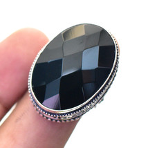 Black Spinel Vintage Style Gemstone Valentine's Day Gift Ring Jewelry 8" SA 1463 - £3.98 GBP