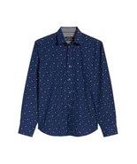 Bugatchi LS3072L5 Classic Fit Shape Print Sport Shirt Navy ( L ) - $111.06 CAD