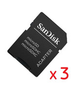 Three Sandisk Micro SD Card Adapter Micro SD to SD - HARD CASE - £4.81 GBP