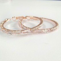  color zirconia hoop earrings for women girl big circle ear party korea wedding jewelry thumb200