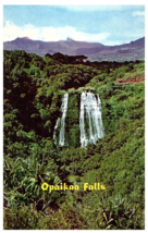Opaikaa Falls Wailua Kauai Postcard 1965 - £5.43 GBP