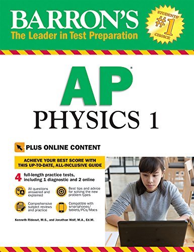 AP Physics 1 with Online Tests (Barron&#39;s AP Physics 1 and 2) Rideout M.S... - $10.88