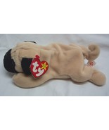 VINTAGE TY Beanie Baby PUGSLY THE PUG DOG 8&quot; Bean Bag STUFFED ANIMAL NEW... - $310.45 MXN