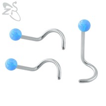 ZS 3-5pcs/Lot Stainless Steel Nose Stud Set Colorful Opal Nose Studs 3MM Nose Pi - £10.33 GBP
