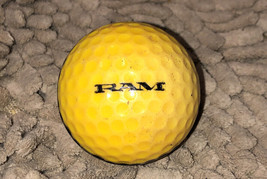 Ram Vintage Yellow Golf Ball Marked “RANGE - £2.58 GBP