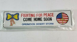 Lot 20+ 1990 Operation Desert Storm Fighting for Peace Bumper Stickers 12&quot;  - $79.19