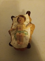 Vintage Paper Mache Baby Jesus Nativity Figurine Christmas Animal ITALY 4&quot; - £15.98 GBP