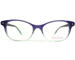 Lilly Pulitzer Kinder Brille Rahmen Brynn Mini PU Klar Blau Violett 45-1... - $50.91