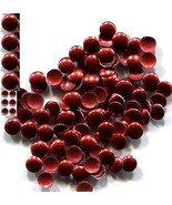 ROUND Smooth Nailheads   4mm Hot Fix   RED   144 Pc  1 gross - $5.79