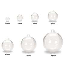Christmas Decoration Clear Baubles Plastic Craft Ball Balls Party Xmas Pack Of 2 - £15.84 GBP