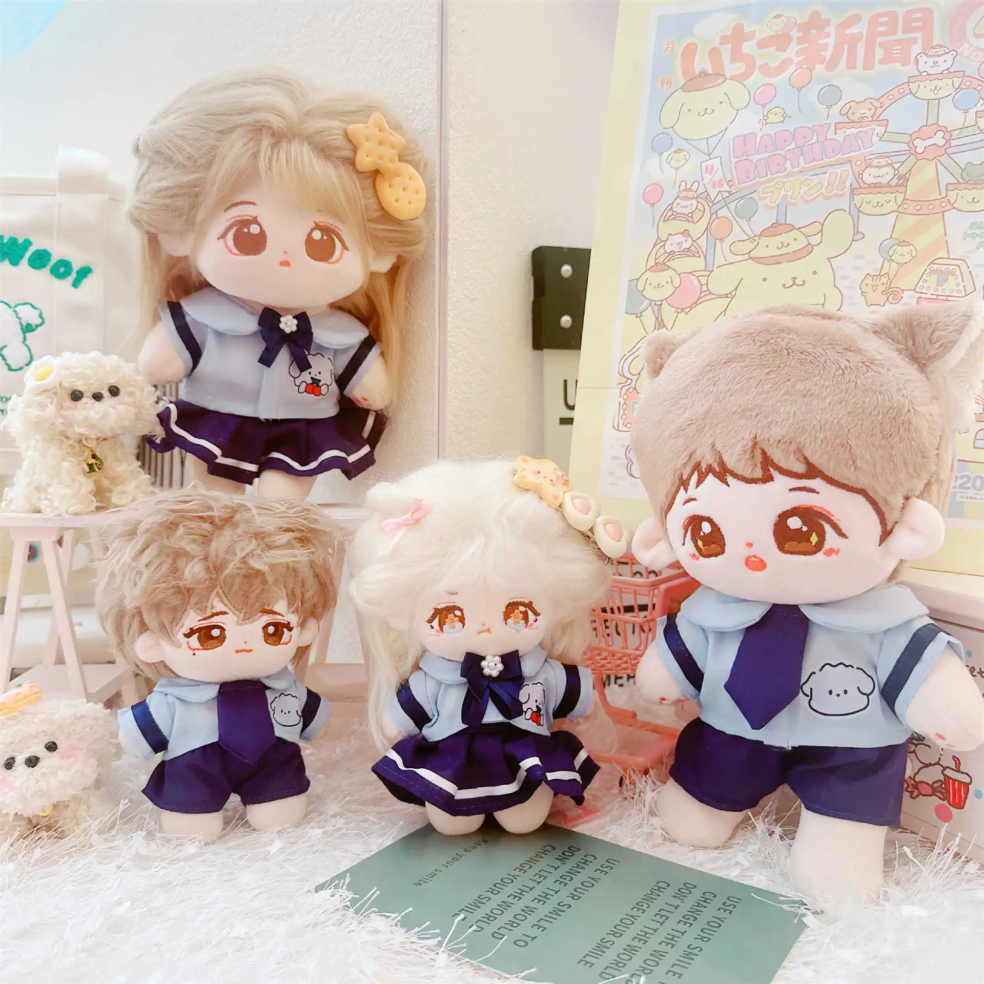 School Uniform 3Pcs Set Clothes Kawaii Idol Clothes Changing Clothes Games for - $10.02