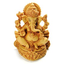 GANESHA STATUE 4.5&quot; Resin Hindu Elephant God HIGH QUALITY Sitting India ... - $19.95