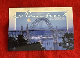 Oregon Postcard Moonrise over Yaquina Bay in Newport, Oregon NEW Unposted - $3.99