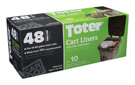 Toter Outdoor Trash Can Liner, 48 Gallon, Black, Green - $30.17