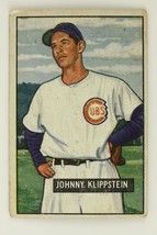 Vintage Baseball Card Bowman Gum 1951 248 Johnny Klippstein Chicago Cubs Pitcher - £7.60 GBP