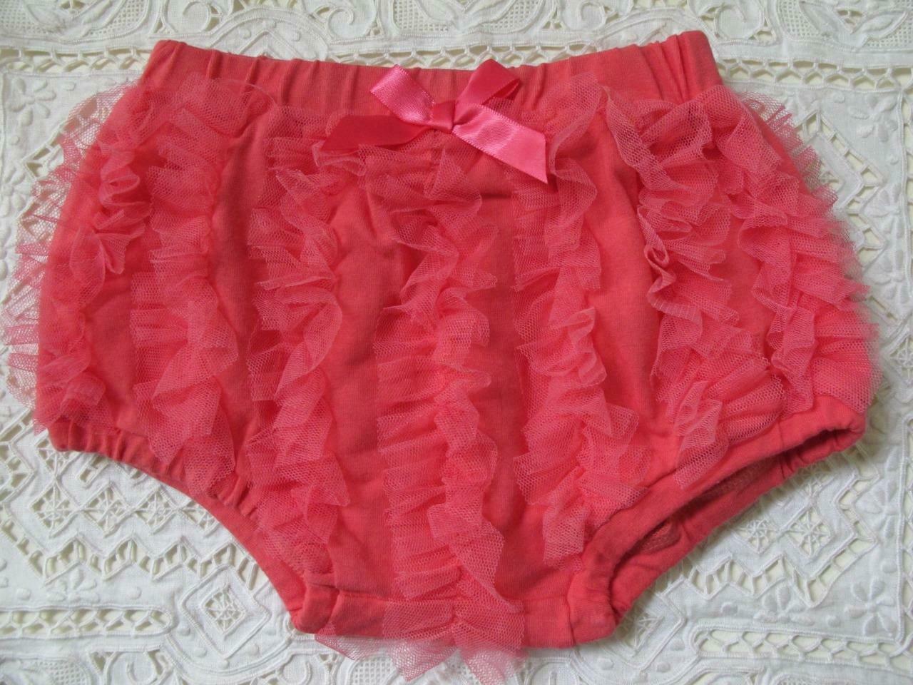 Nannette Baby Tulle Ruffled Rhumba Diaper Cover 0/3 M Boutique Hot Pink - $9.99