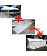 Add On Canopy Garage Side Wall Kit 4 10&#39;x20&#39; Tent Parking Carport Party ... - $74.79