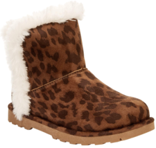 Calistoga ~ Tan/Leopard ~ Vegan Suede ~ Faux Fur ~ Mid Calf ~ Youth Size... - £20.59 GBP