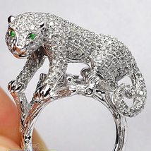 High Quality Big Leopard Rings for Men Women Exaggerated Punk Street Animal Jewe - £7.41 GBP