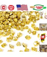 Lightweight Gold Acrylic Ice Rocks - 150PCS Decorative Gems for Home Use - $18.59 CAD