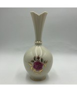 Vintage Lenox Porcelain Bud Vase Tabletop Decor Gold Tone Trim Floral De... - £19.45 GBP