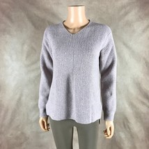 Uniqlo Women&#39;s Soft Rib Wool Blend Split Hem Sweater Light Mauve Size Small - £11.15 GBP