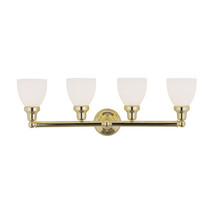 Livex 4 Light Bath Light in Polished Brass - $8,357.49 MXN