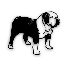 BULLDOG Dog pet decal for car or truck windshield bumper sticker Black - £7.93 GBP