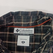 Columbia Shirt Men's Brown Plaid Button Down Long Sleeve Shirt Sz M (Length Cut) image 4