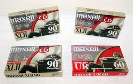 Maxell Cassette Tapes ~ New ~ 3 XLII 90 Min High Bias + 1 UR 60 Min Norm Bias - £10.21 GBP