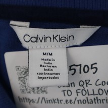 Calvin Klein Shirt Mens M Blue  Polo Chest Button Short Sleeve Collared Top - $25.72