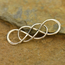 Sterling Silver Intertwined Infinity Link 8x26mm - $248.60 MXN