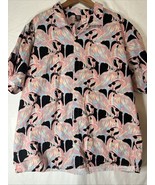 Neff Pink Flamingo Sunglasses Button-Down Short-Sleeve Casual Shirt Men ... - €23,73 EUR