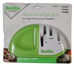 Smith&#39;s Housewares Diamond Edge Grip Two Stage Knife &amp; Scissors Sharpener - £15.68 GBP