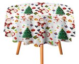 Christmas Tree Tablecloth Round Kitchen Dining for Table Cover Decor Home - $15.99+