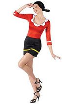 Olive Oyl From Popeye The Sailor Man Halloween Costume Women Size SMALL/MEDIUM - £30.76 GBP